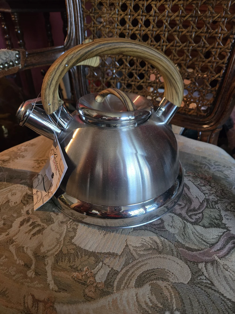 Italian-Style Stainless Steel Teapot  Silver